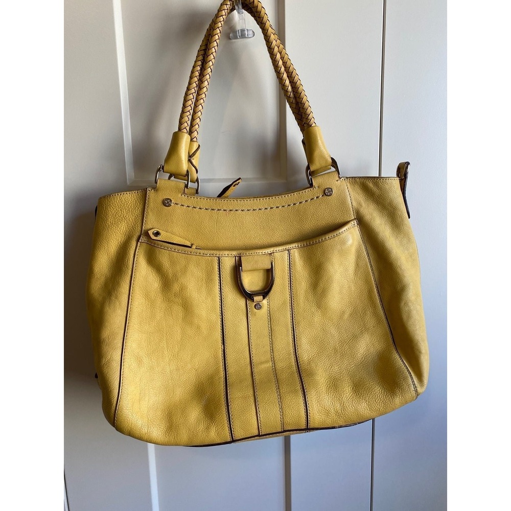 Cole Haan Handbag Purse Butter Yellow Gold Hardware Y2K Gimme Colors s8